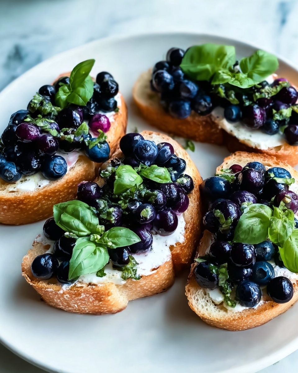 Blueberry Basil Bruschetta Recipe - Recipe Image