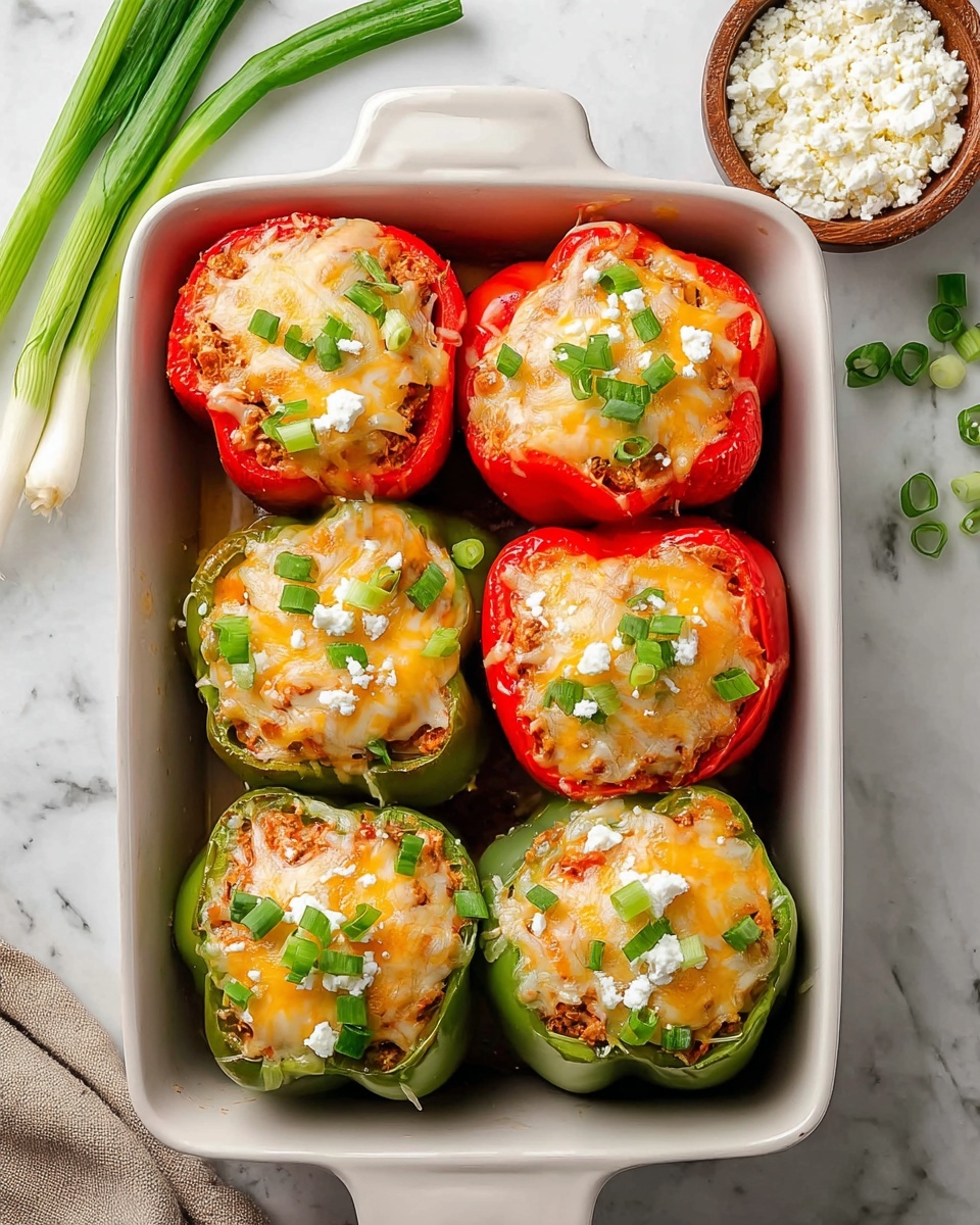 Buffalo Chicken Stuffed Peppers Recipe - Recipe Image