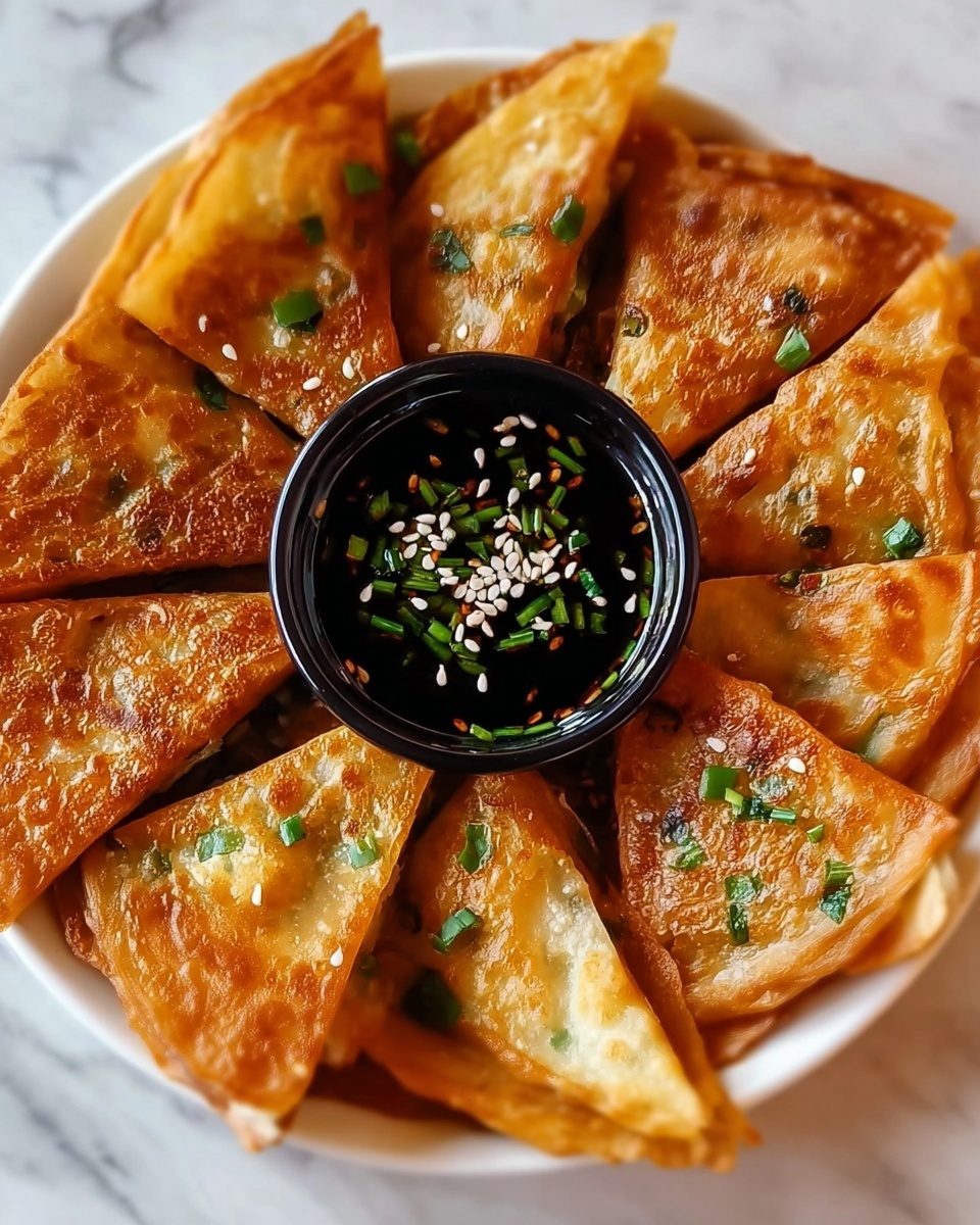 Crispy Vegetable Pancakes with Asian Dipping Sauce Recipe - Recipe Image
