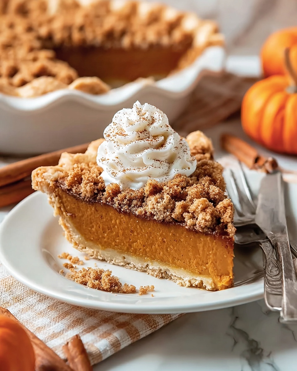 Apple Butter Pumpkin Pie with Streusel Topping Recipe - Recipe Image