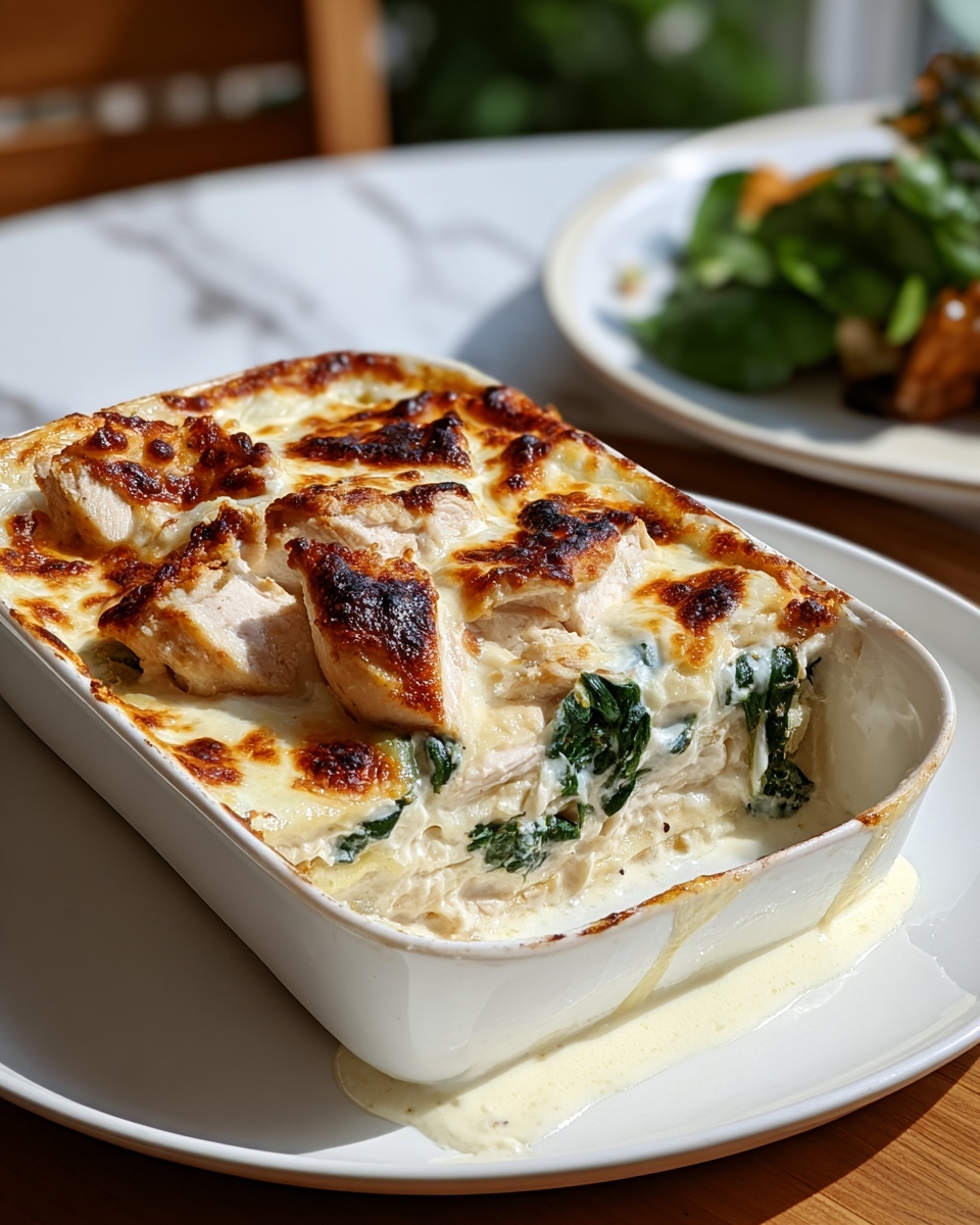Creamy Chicken and Spinach Casserole Recipe - Recipe Image