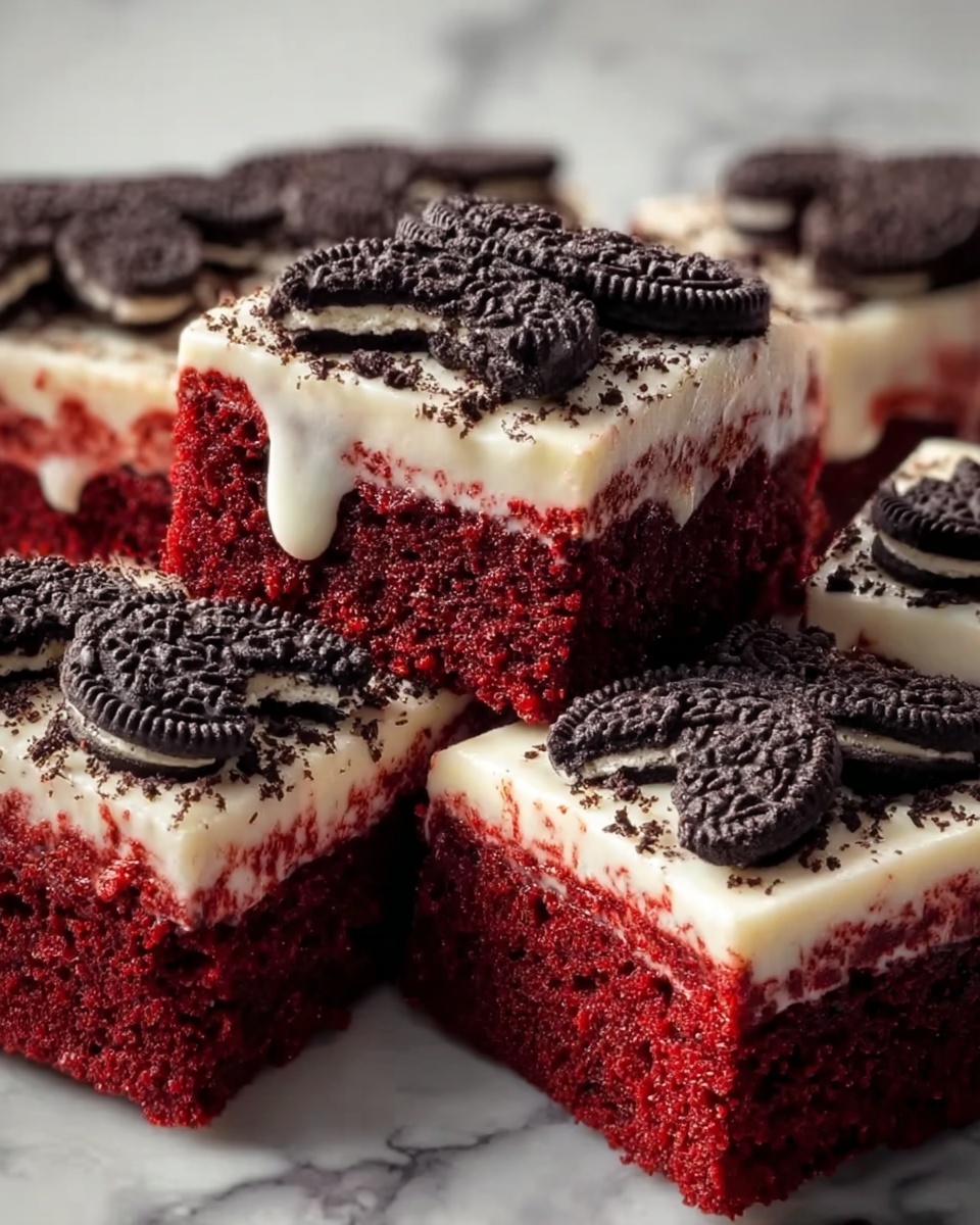 Cookies & Cream Red Velvet Brownies Recipe - Recipe Image