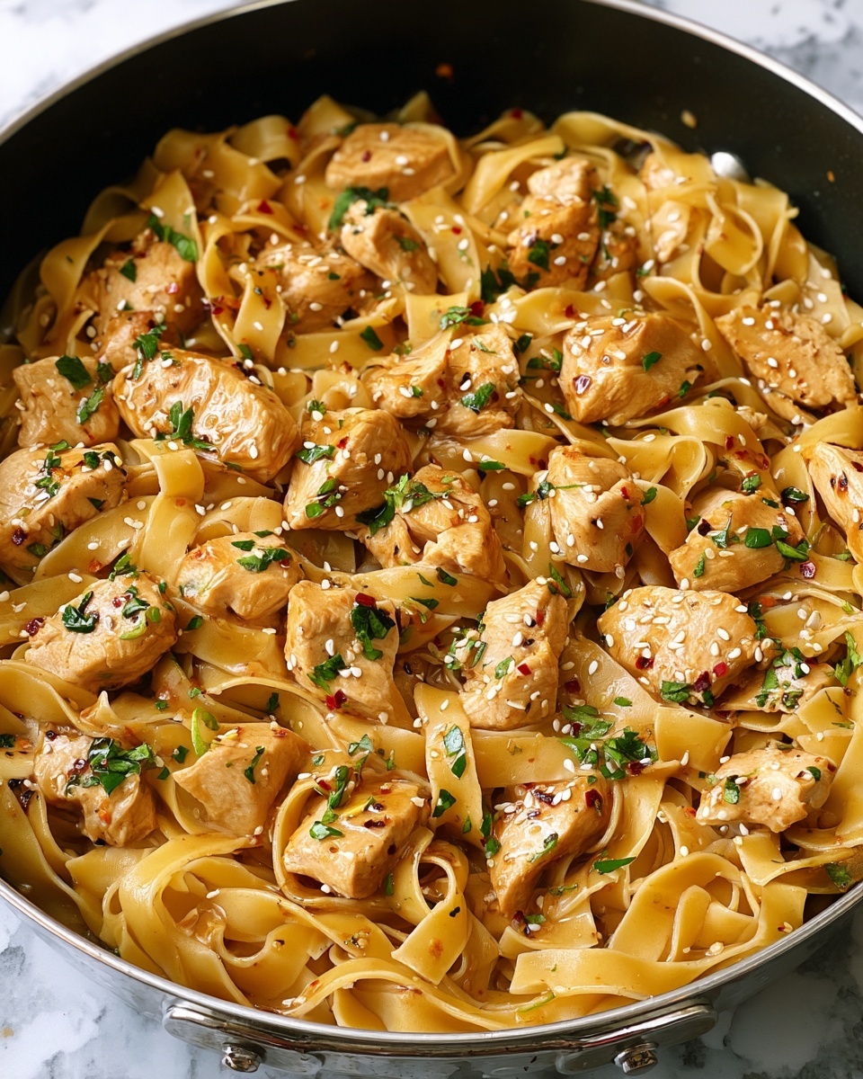 One-Pot Honey Garlic Chicken and Noodles Recipe - Recipe Image