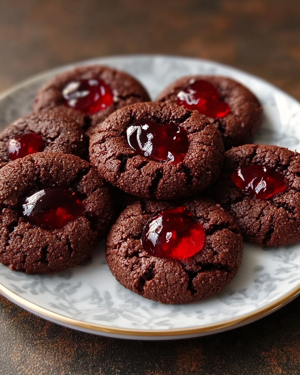 Chocolate Cherry Cookies with Ganache Filling Recipe - Recipe Image