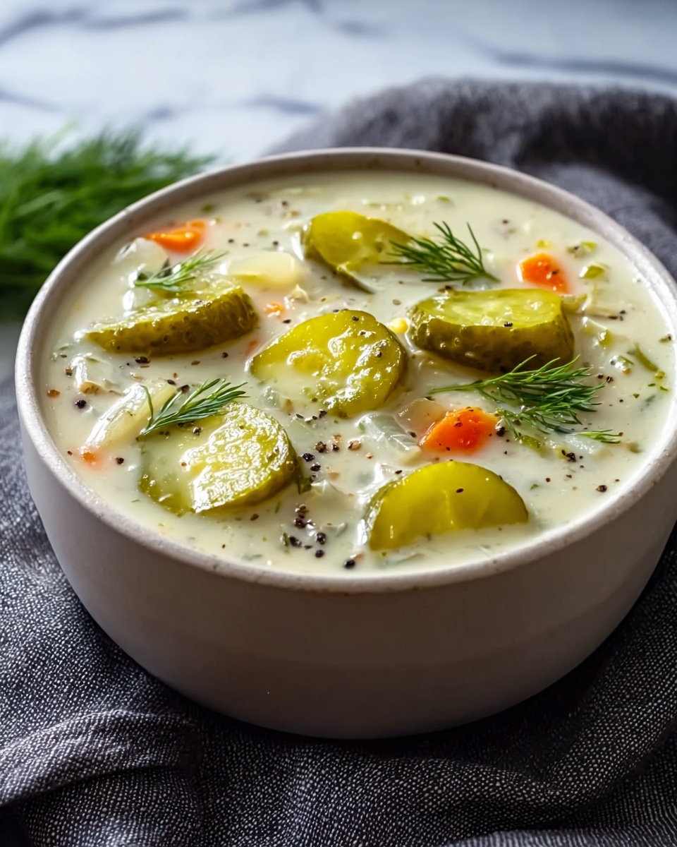 Creamy Dill Pickle Soup (Zupa Ogórkowa) Recipe - Recipe Image