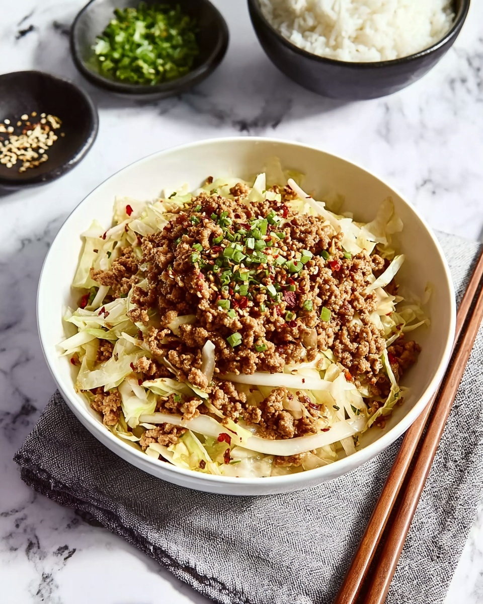 Ground Beef and Cabbage Stir Fry Recipe - Recipe Image