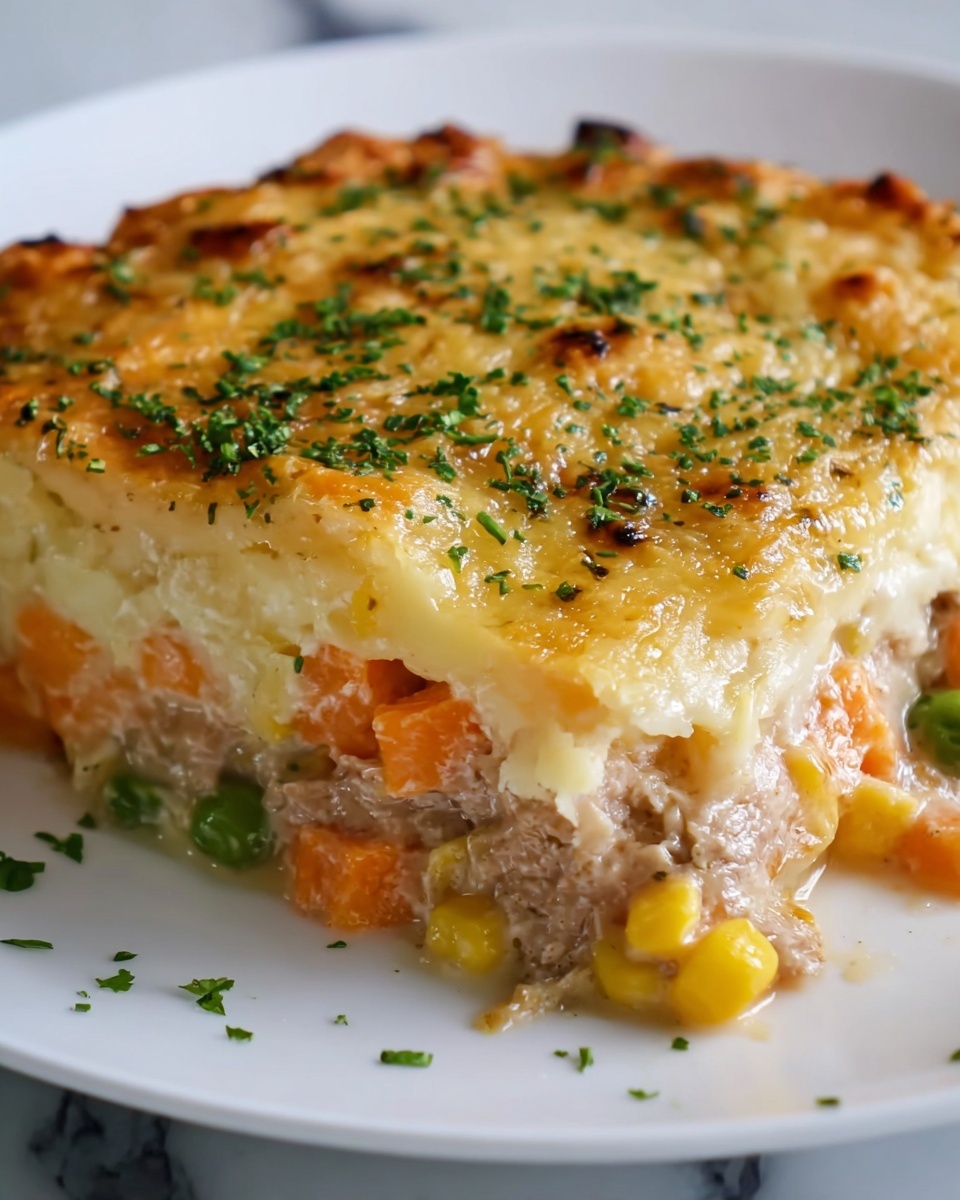 Easy Cheesy Salmon Casserole Recipe - Recipe Image