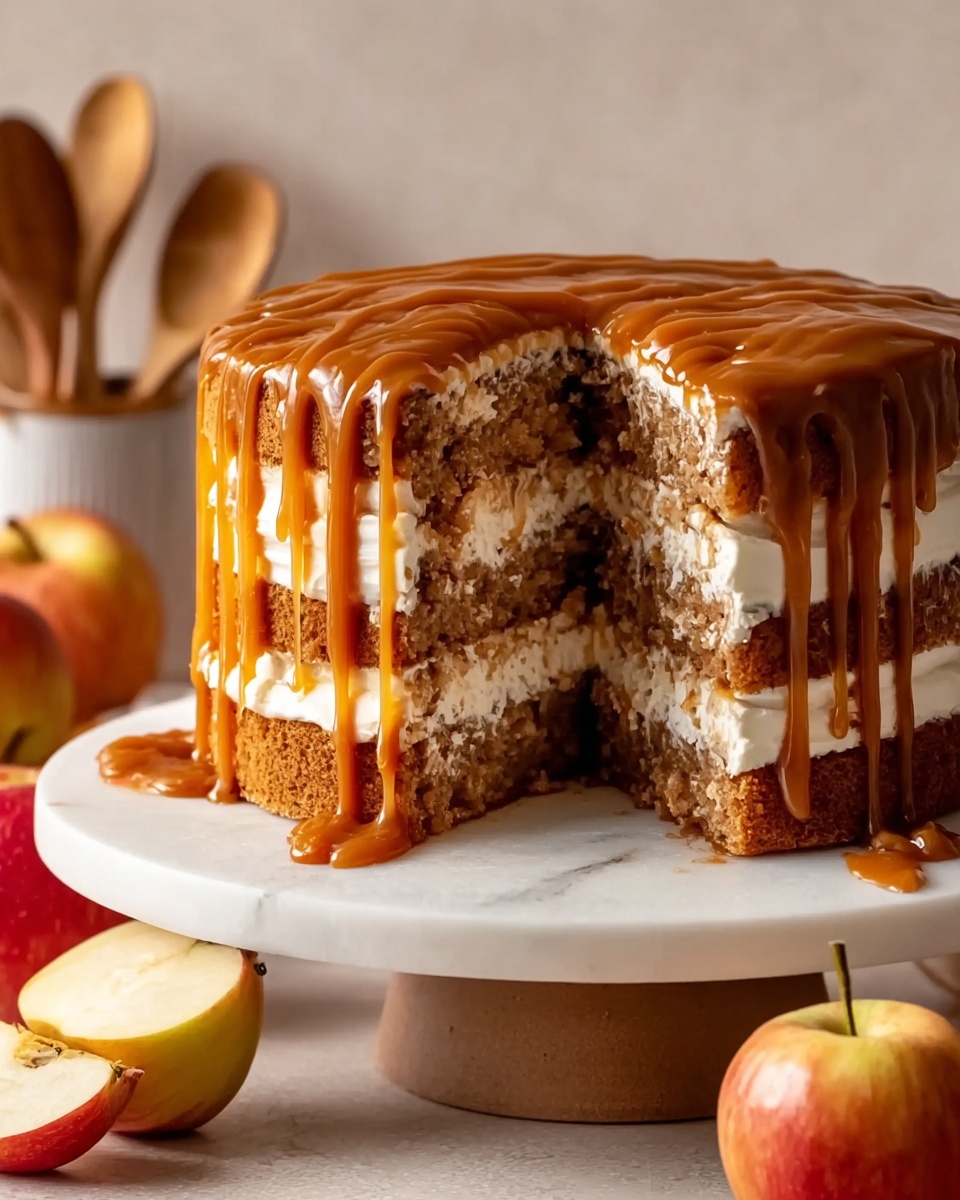 Irresistible Caramel Apple Spice Cake for Cozy Fall Nights Recipe - Recipe Image