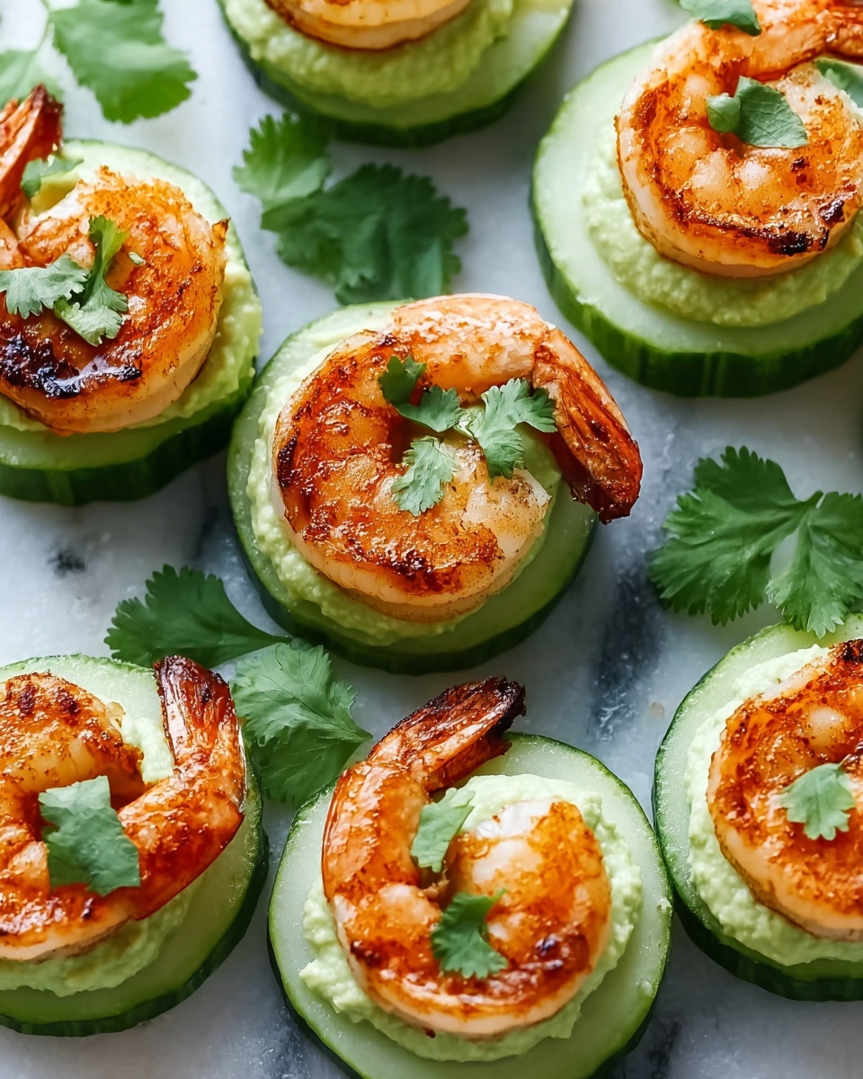 Zesty Blackened Shrimp Avocado Cucumber Bites Recipe - Recipe Image