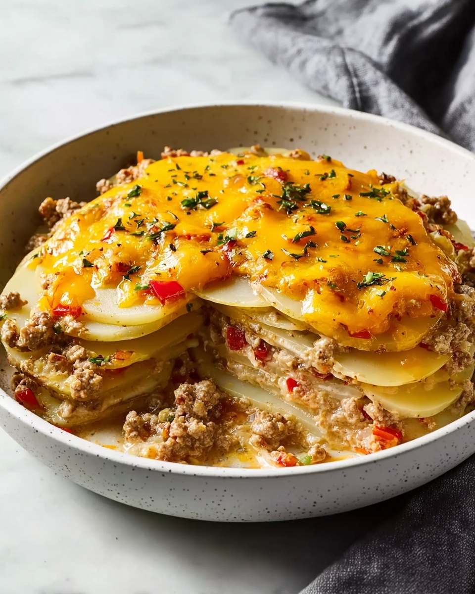 Cheesy Potato Beef Bake Recipe - Recipe Image