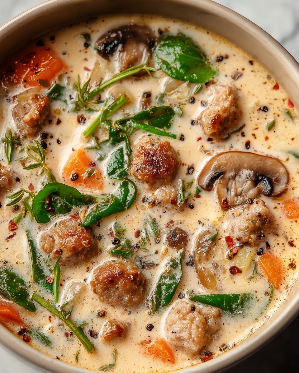 Creamy Parmesan Italian Sausage Soup Recipe - Recipe Image
