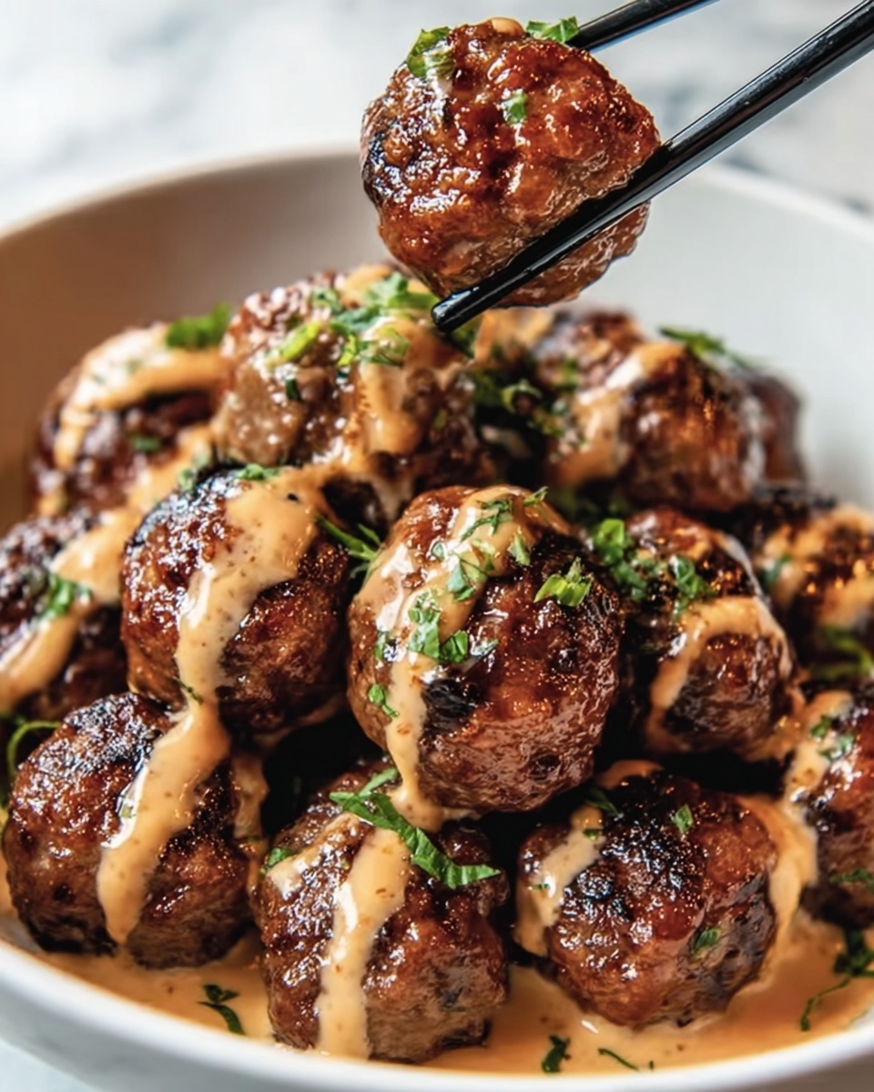 Korean BBQ Meatballs with Spicy Mayo Dip Recipe - Recipe Image