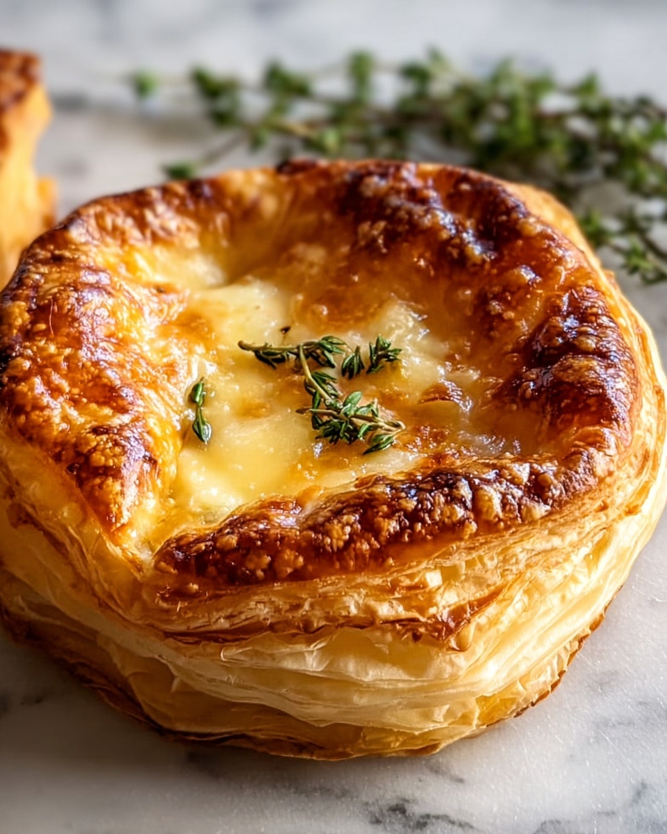 Baked Gruyère in Pastry with Rosemary and Garlic Recipe - Recipe Image