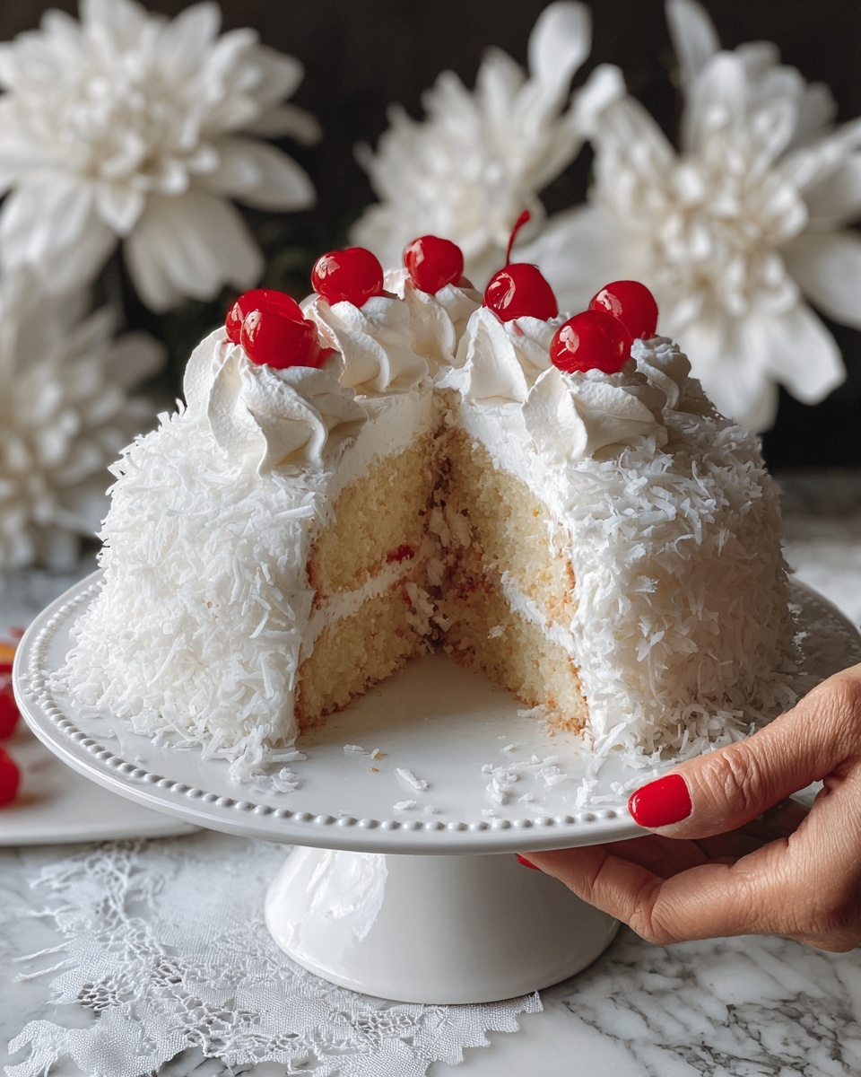 Old-Fashioned Snowball Cake Recipe - Recipe Image