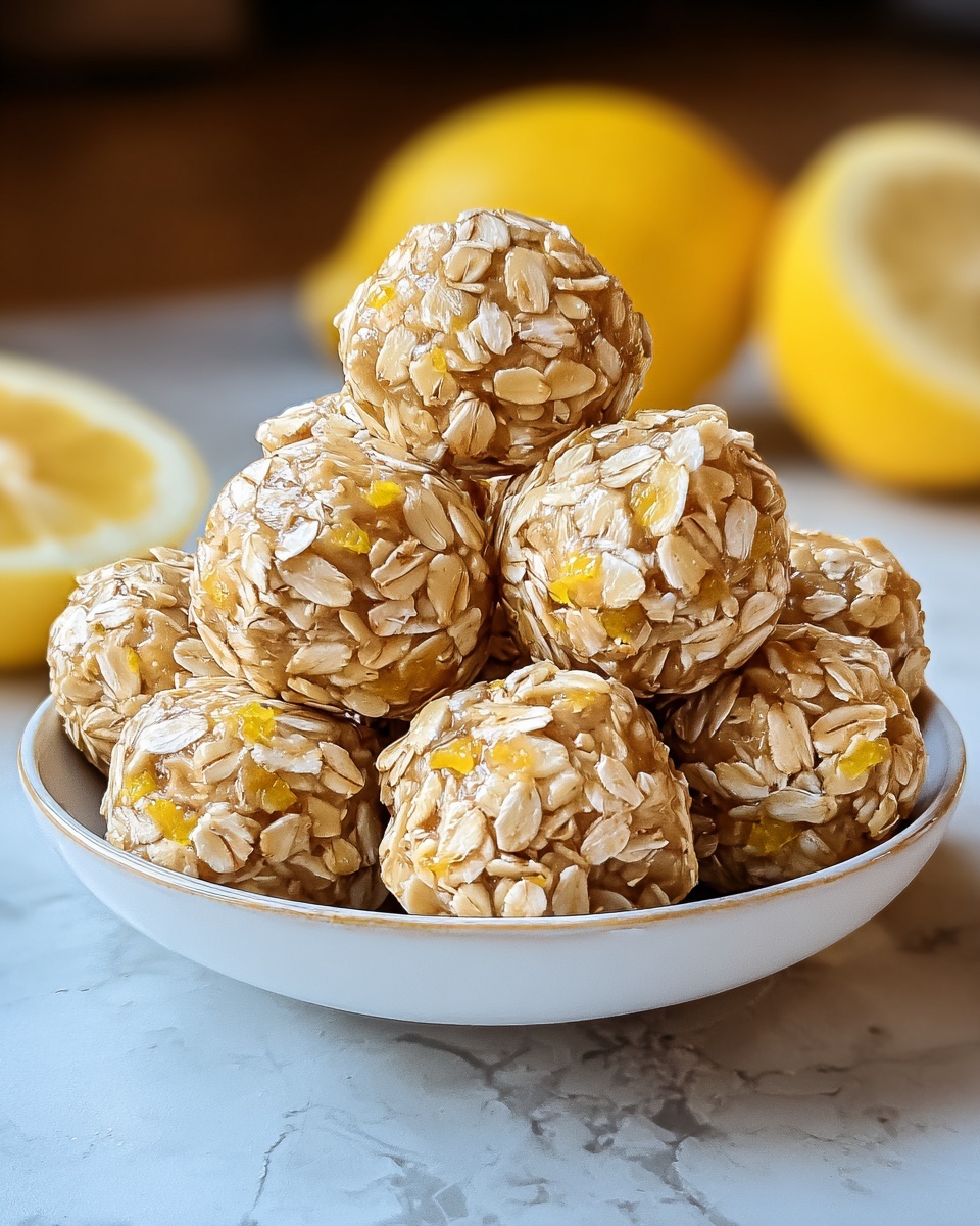 Zesty Lemon Oatmeal Bites (No-Bake & Irresistible) Recipe - Recipe Image