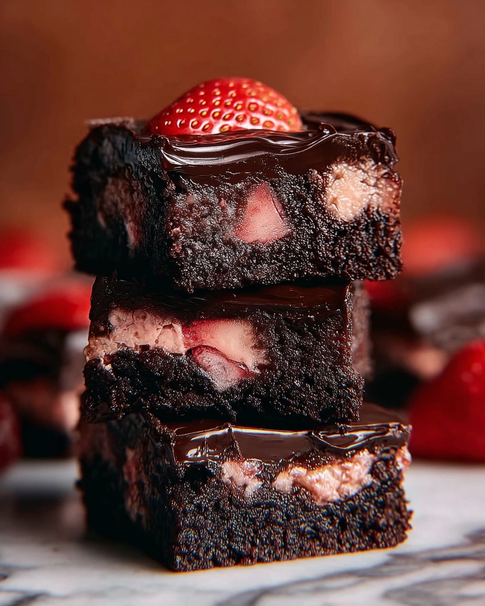 Chocolate Strawberry Brownies Recipe - Recipe Image