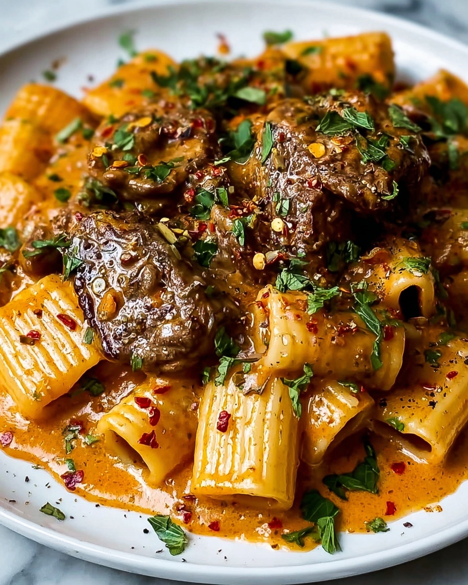 Creamy Paprika Steak Shells Recipe - Recipe Image