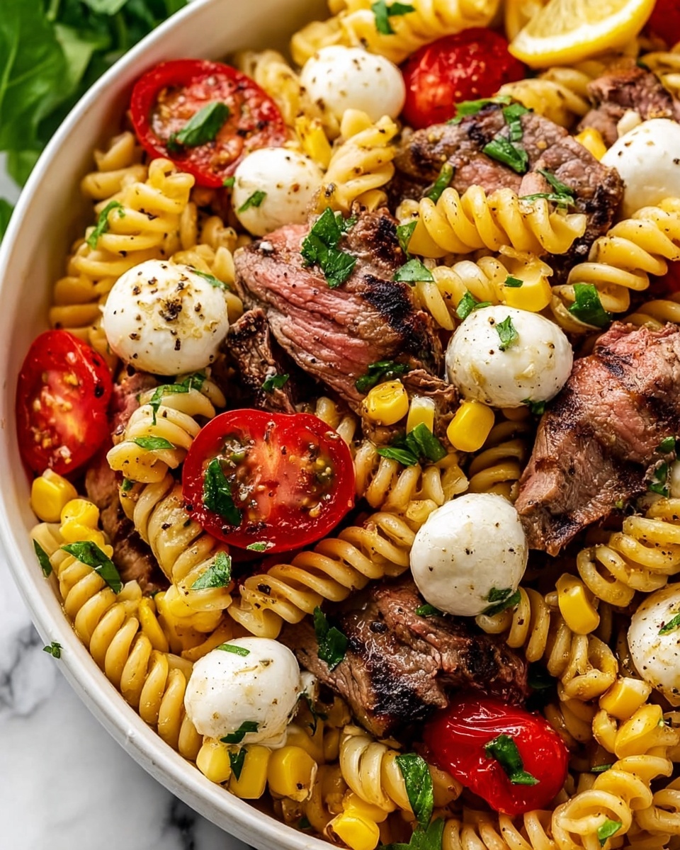 Chimichurri Steak Pasta Salad Recipe - Recipe Image