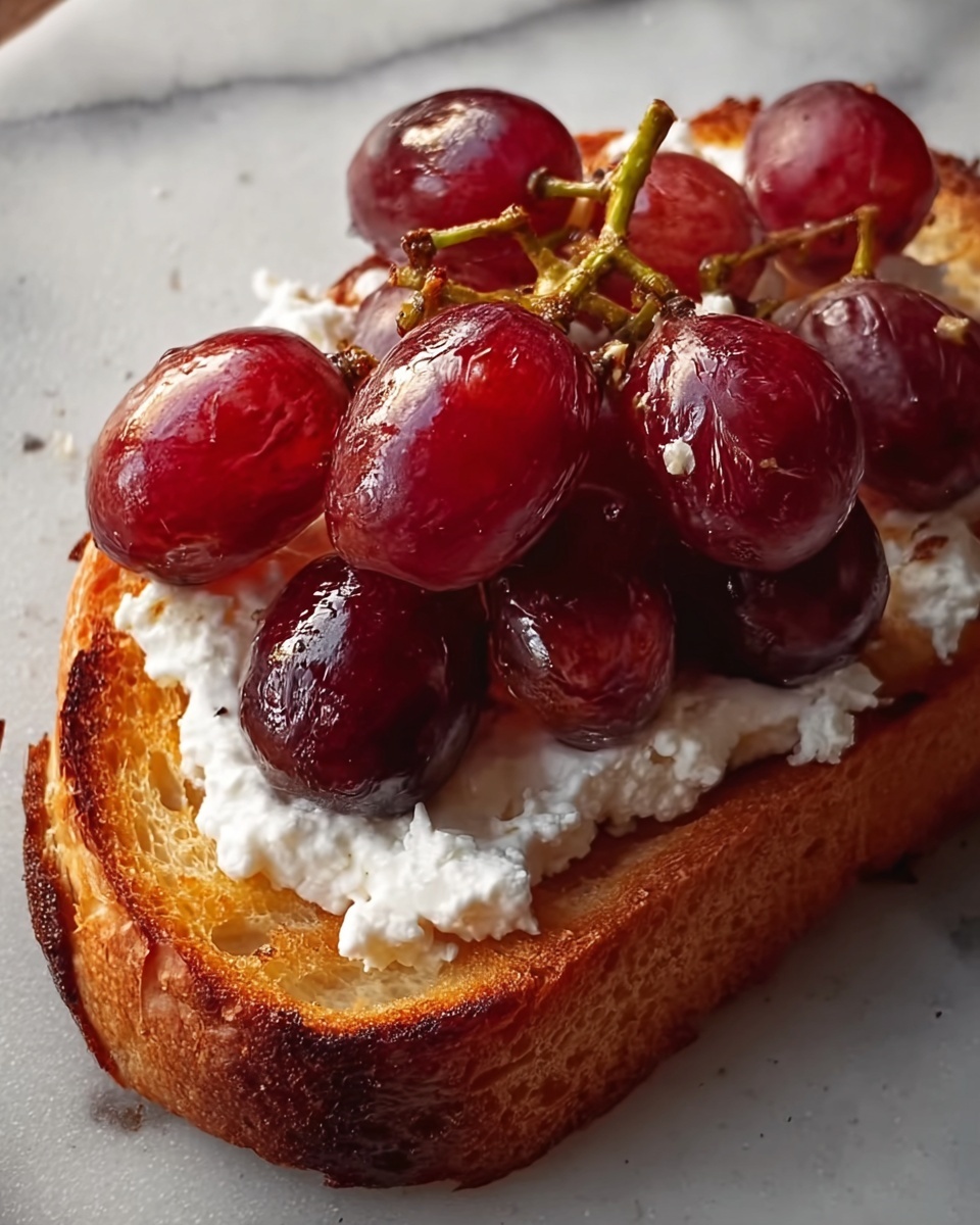 Roasted Grapes on Ricotta Toasts Recipe - Recipe Image