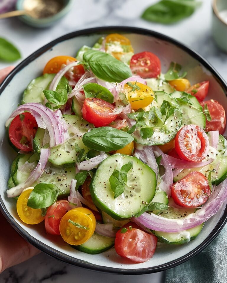 Cucumber Salad with Red Onion and Dill Recipe