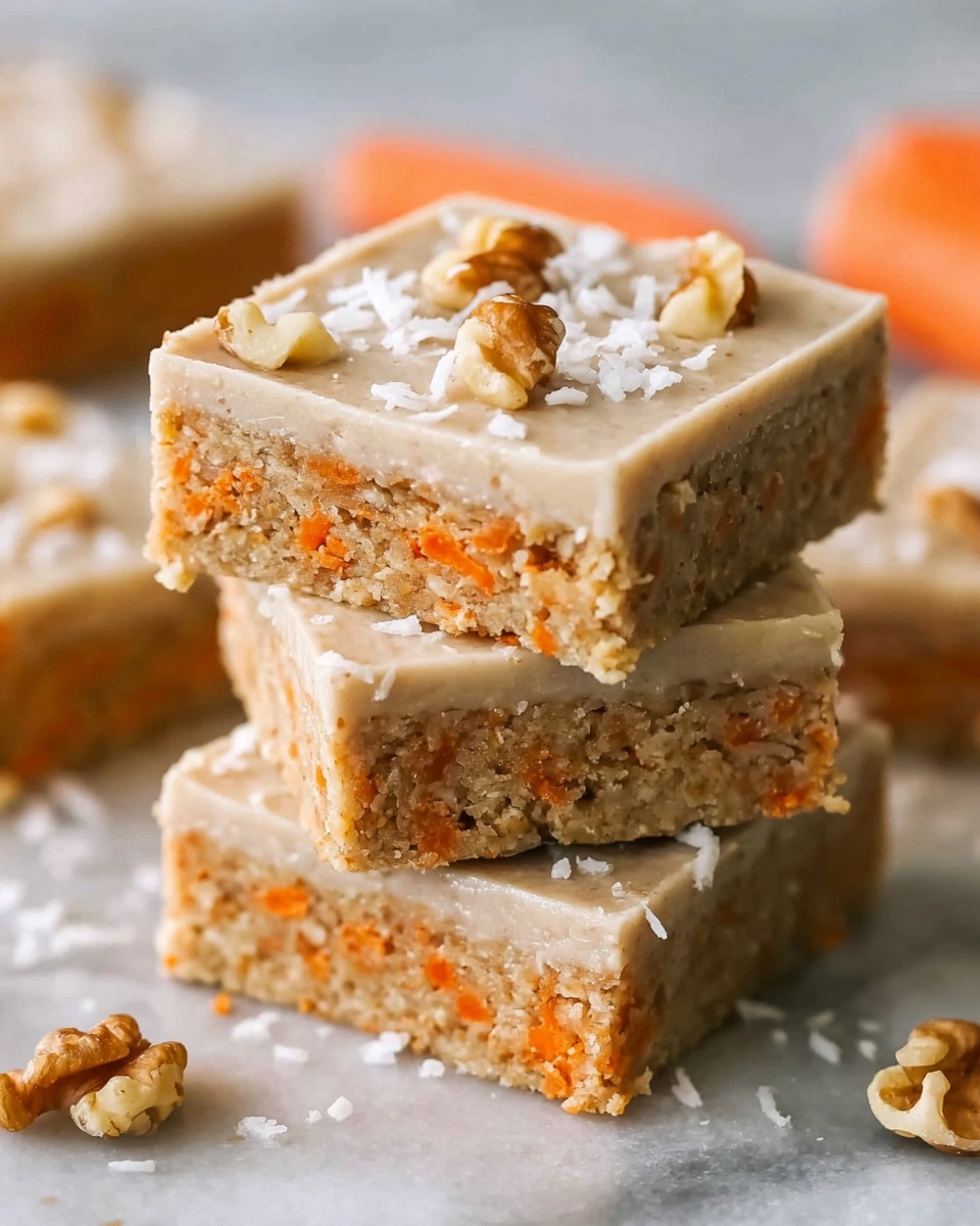 Healthy No-Bake Carrot Cake Breakfast Bars Recipe - Recipe Image
