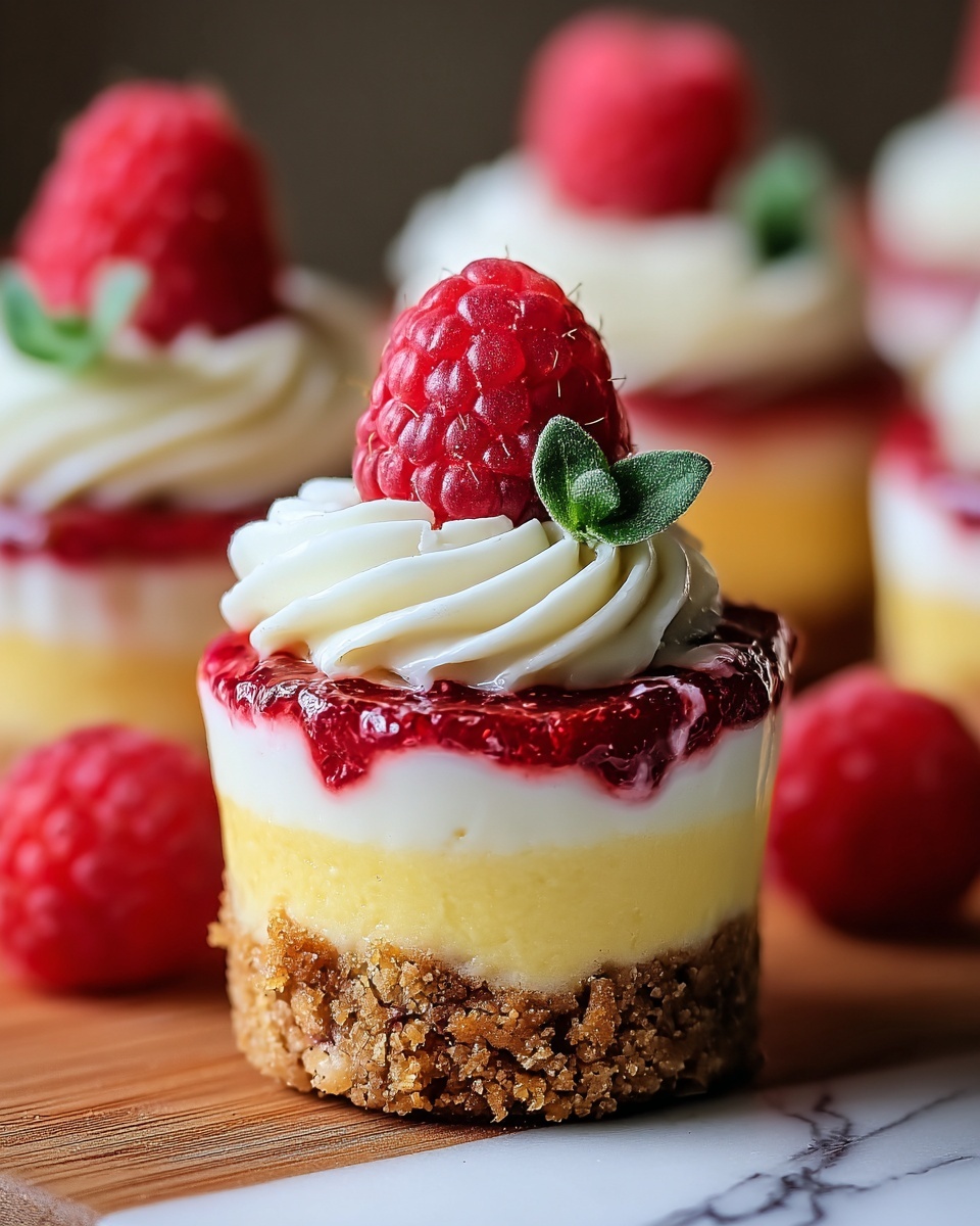 No Bake Lemon Raspberry Cheesecake Cups Recipe - Recipe Image