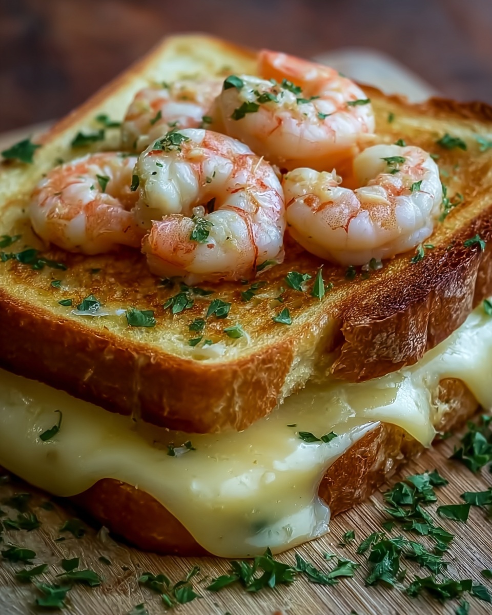 Shrimp & Cheese Grilled Sandwich Recipe - Recipe Image
