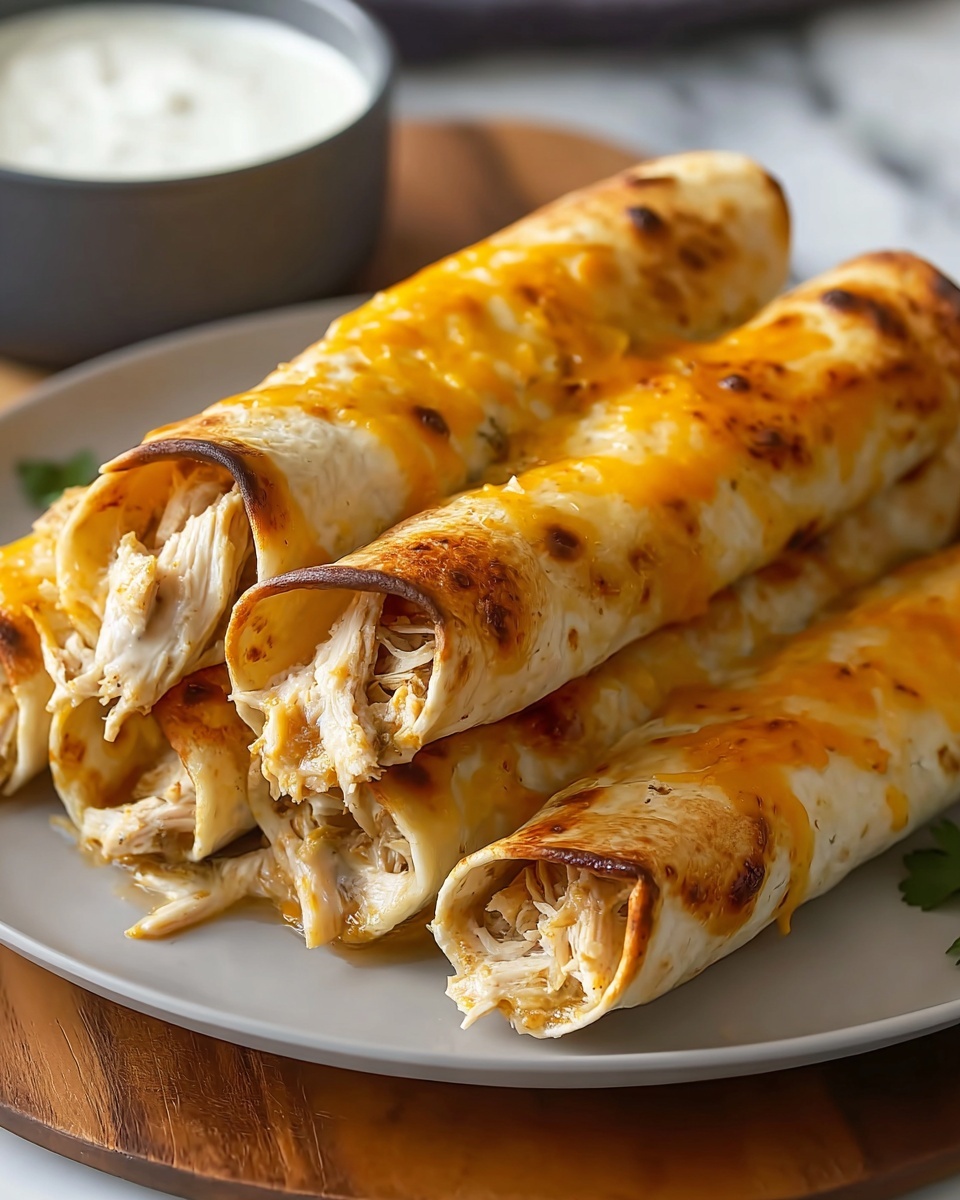 Baked Cream Cheese Chicken Taquitos Recipe - Recipe Image