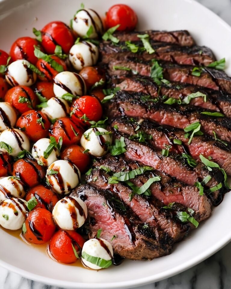 Balsamic Caprese Grilled Flank Steak Recipe