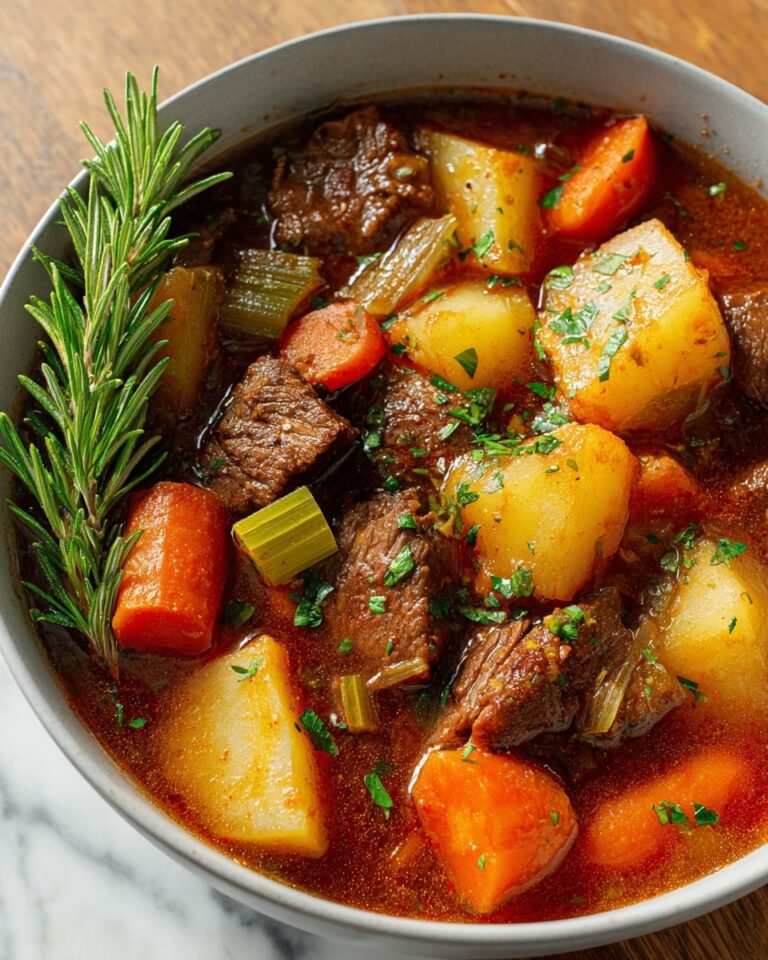 Pot Vegetable Soup with Stew Meat Recipe