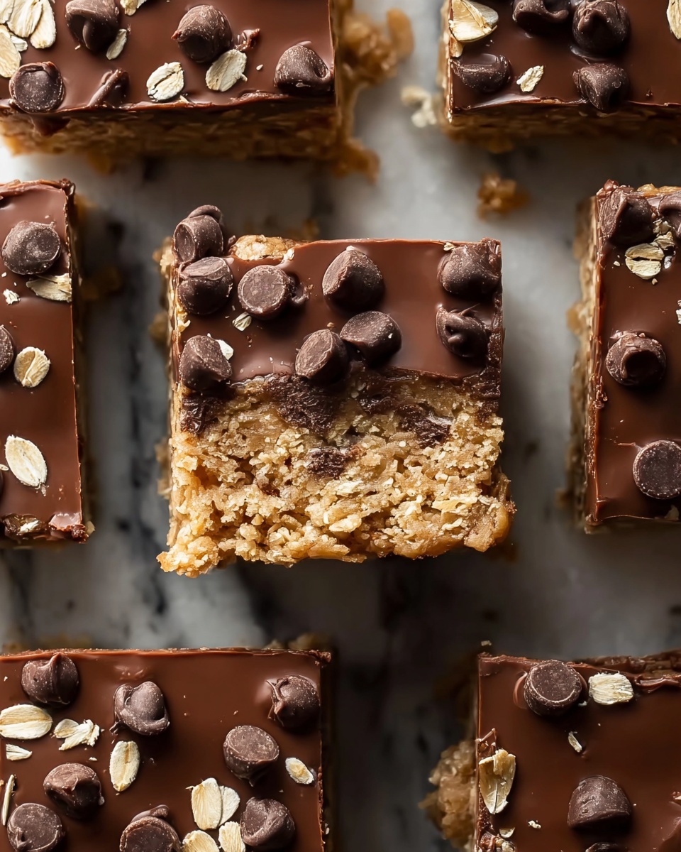 Peanut Butter Chocolate Oatmeal Bars Recipe - Recipe Image