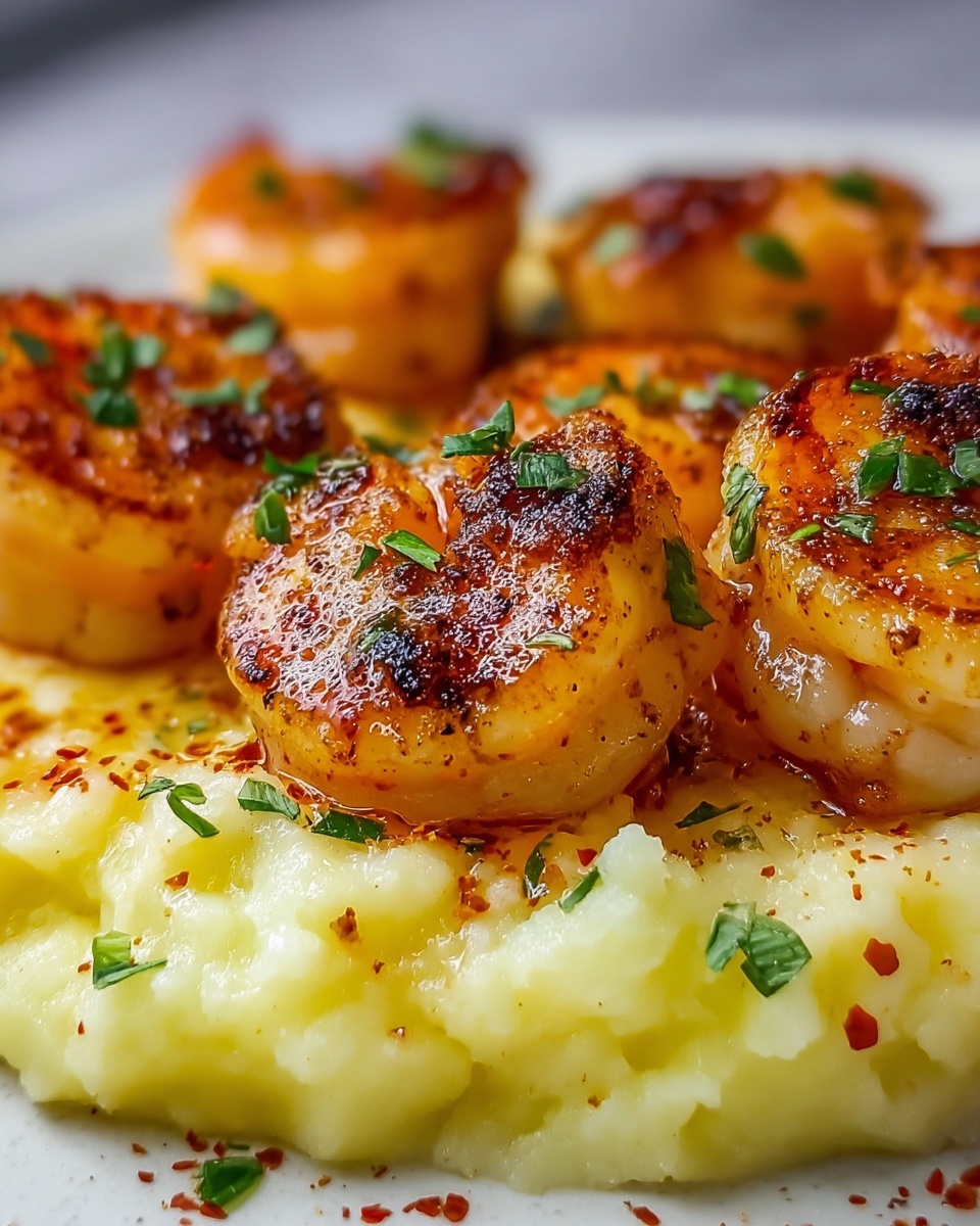 Garlic Butter Lobster Bites with Saffron Mashed Potatoes Recipe - Recipe Image