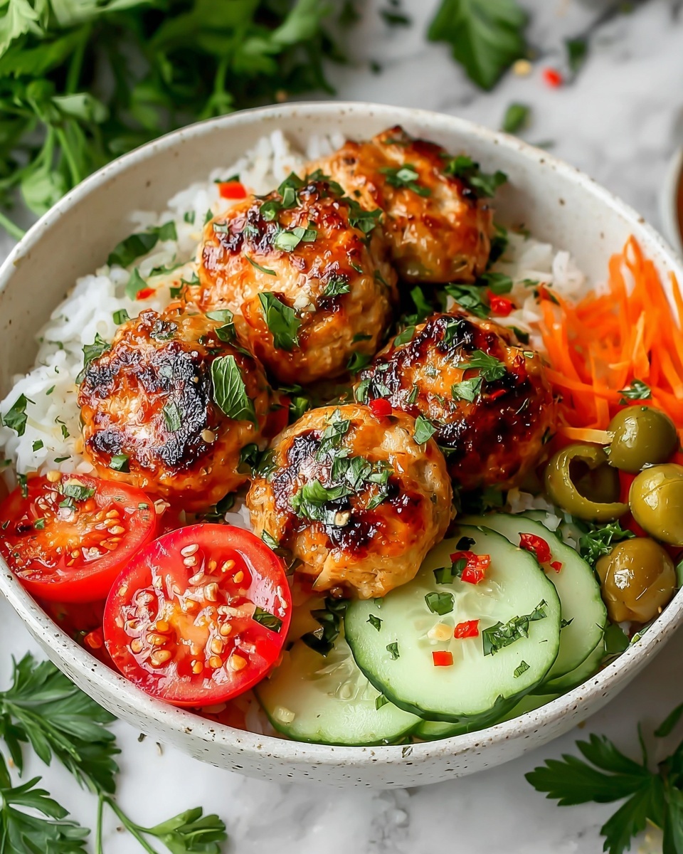 Mediterranean Chicken Meatballs Recipe - Recipe Image