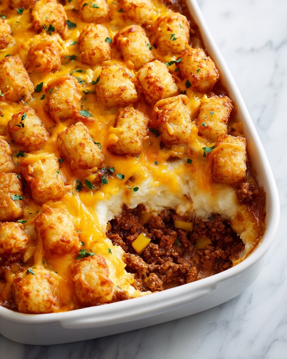 Shepherd’s Pie Tater Tot Casserole Recipe - Recipe Image
