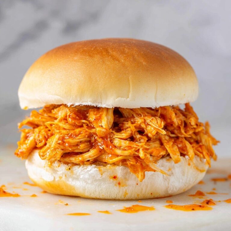 Spicy Shredded Buffalo Chicken Sandwich Recipe