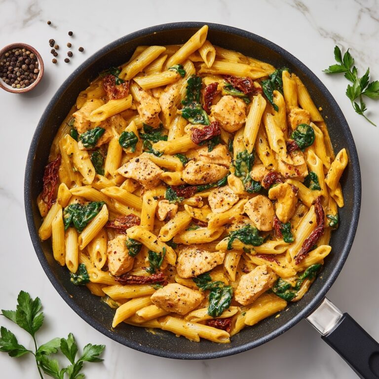 Creamy Asiago Chicken Pasta with Sun-Dried Tomatoes Recipe