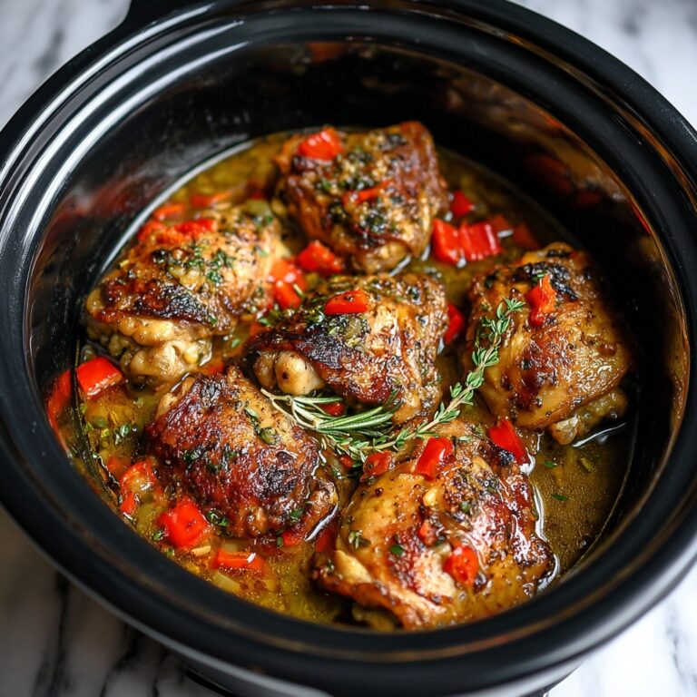 Slow Cooker Tuscan Chicken Thighs Recipe