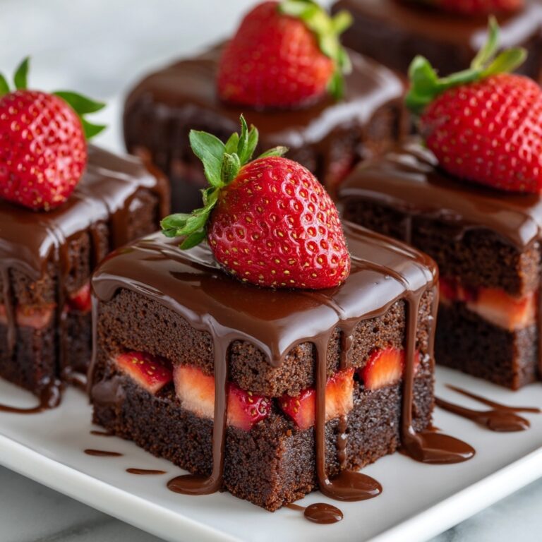 Chocolate Covered Strawberry Brownies Recipe