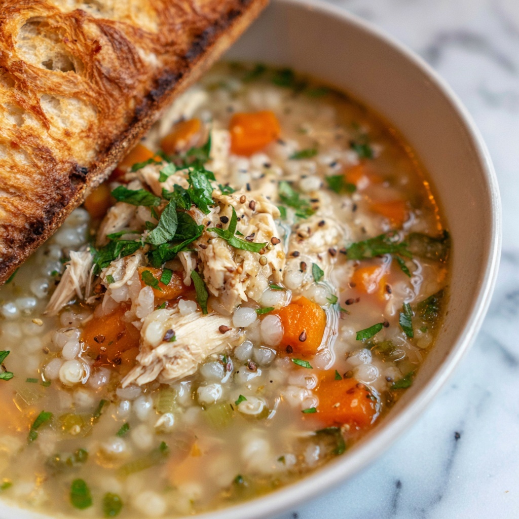 Crockpot Chicken and Barley Soup Recipe - Recipe Image