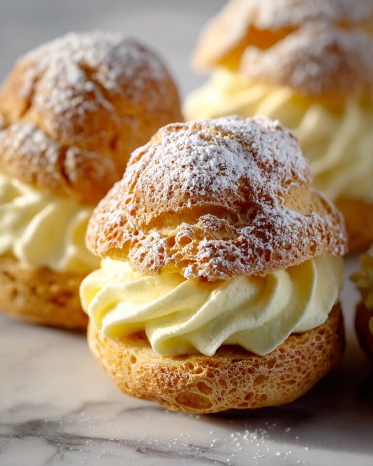 Cream Puffs with Vanilla Whipped Cream and Powdered Sugar Glaze Recipe