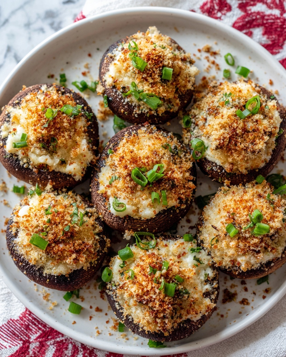 Mushrooms Stuffed with Crab Meat Recipe - Recipe Image