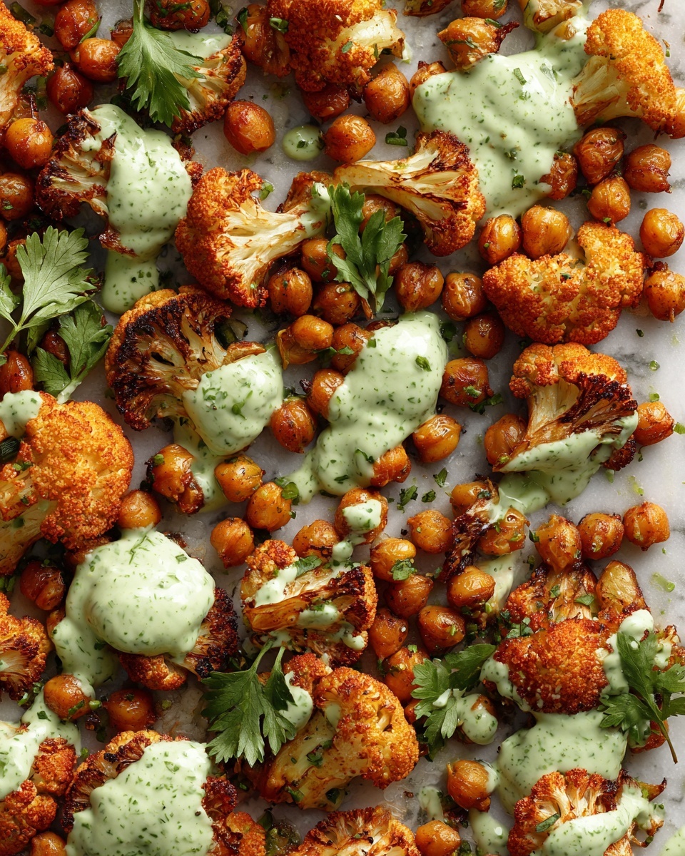 Roasted Cauliflower and Chickpeas with Herby Tahini Sauce Recipe - Recipe Image