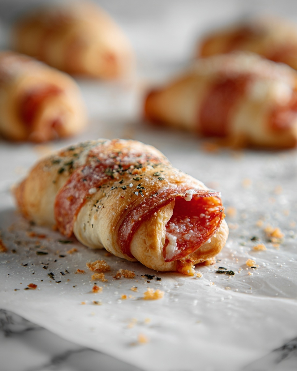 Mozzarella Pepperoni Croissant Rolls Recipe - Recipe Image