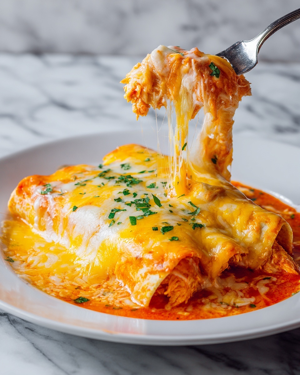 Chicken Enchiladas with Sour Cream White Sauce Recipe - Recipe Image