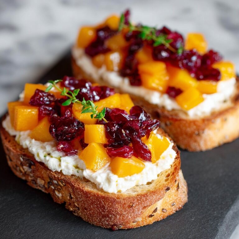 Butternut Squash, Cranberry, and Goat Cheese Crostini Recipe