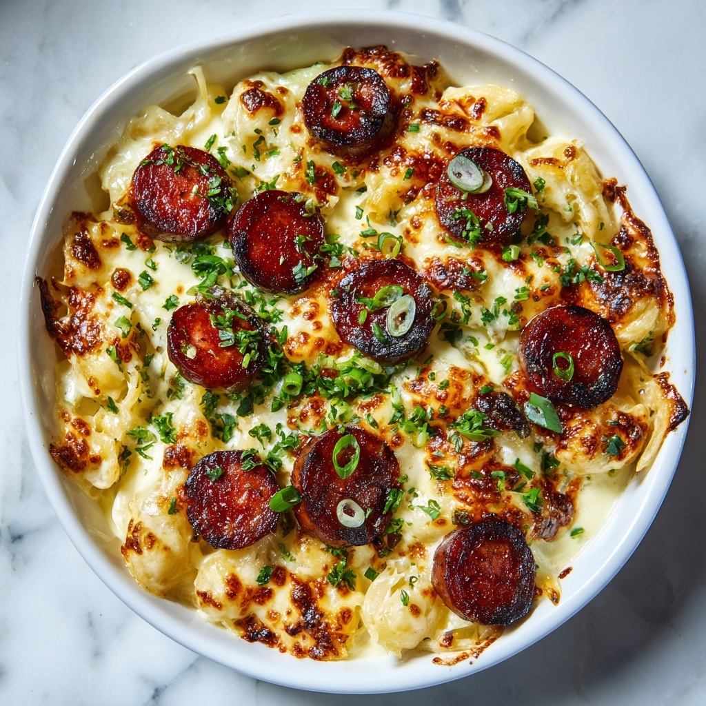 Crock Pot Pierogi Casserole with Kielbasa Recipe - Recipe Image