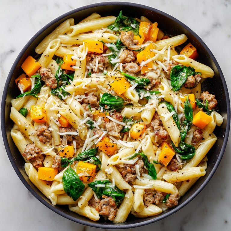 Creamy Butternut Squash Pasta with Sausage Recipe