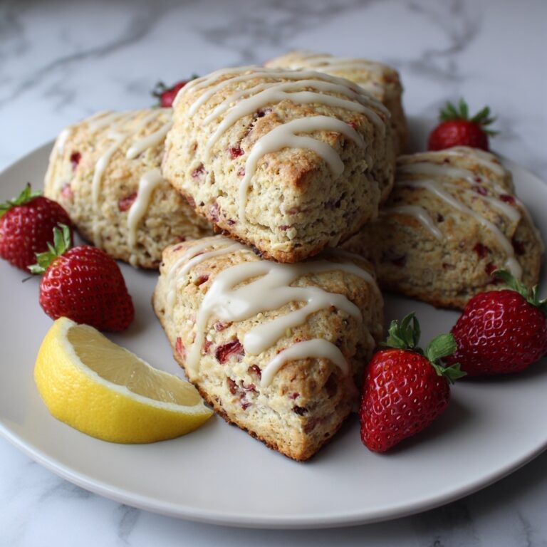 Strawberry Scones with Lemon Glaze Recipe