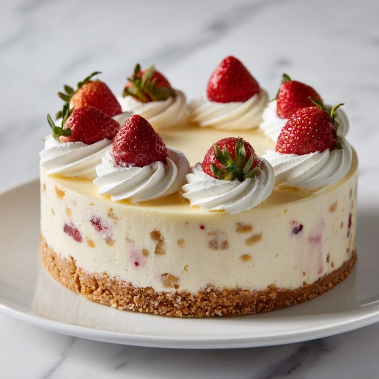 White Chocolate Strawberry Cheesecake Recipe