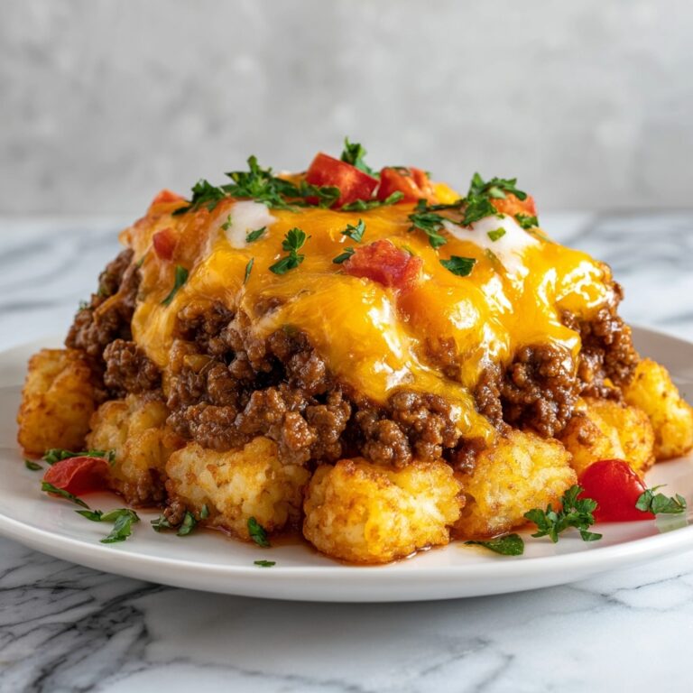 Cheesy Ground Beef Tater Tot Casserole Recipe